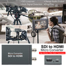 1 SDI In to 2 HDMI + SDI Out Mini HD Video Micro Konverter Audio Switcher