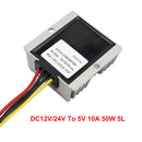 DC 12V/24V til 5V 10A 50W Converter Controller Power Supplies Transformer
