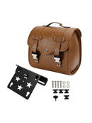 Set Schnellverschluss-Satteltaschen mit Halterung, Gepäckaufbewahrung, braun, für Motorrad