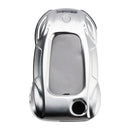 VW Polo Skoda Leder-Autoschlüsseletui aus Zinklegierung, silberfarben