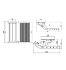 Aluminium-Klapptrittstufe für Wohnmobile und Wohnwagen Ausziehbar