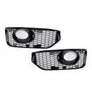 2010–2015 VW T5 T5.1 S-Linie Nebelscheinwerfer Licht Abdeckung Einsatz Kühlergrill Glanz schwarz