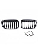 2016-2019 Passend für BMW X1 F48 F49 2-teiliger Frontgrill in glänzendem Schwarz