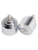 Silver handlebar end weight set for Honda VFR 800 F Fi, CB 700, 750 SF, CBR 1100 XX