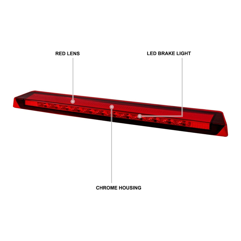 1999–2004 Ford Mustang V6/GT Helle LED rot 3. dritte Bremsleuchte Stop Lampe