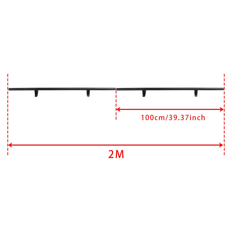 6.6 Foot Round Tube Aluminium Library Slider Ladder Maskinvaresett med brems