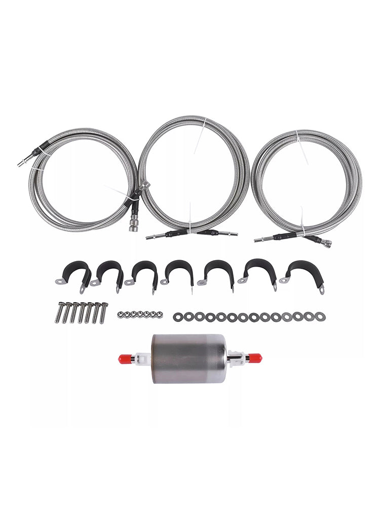 2001-2003 GMC Sierra 2500 HD Edelstahl geflochtene Kraftstoffleitungen Kit 819-840 Quick Fix