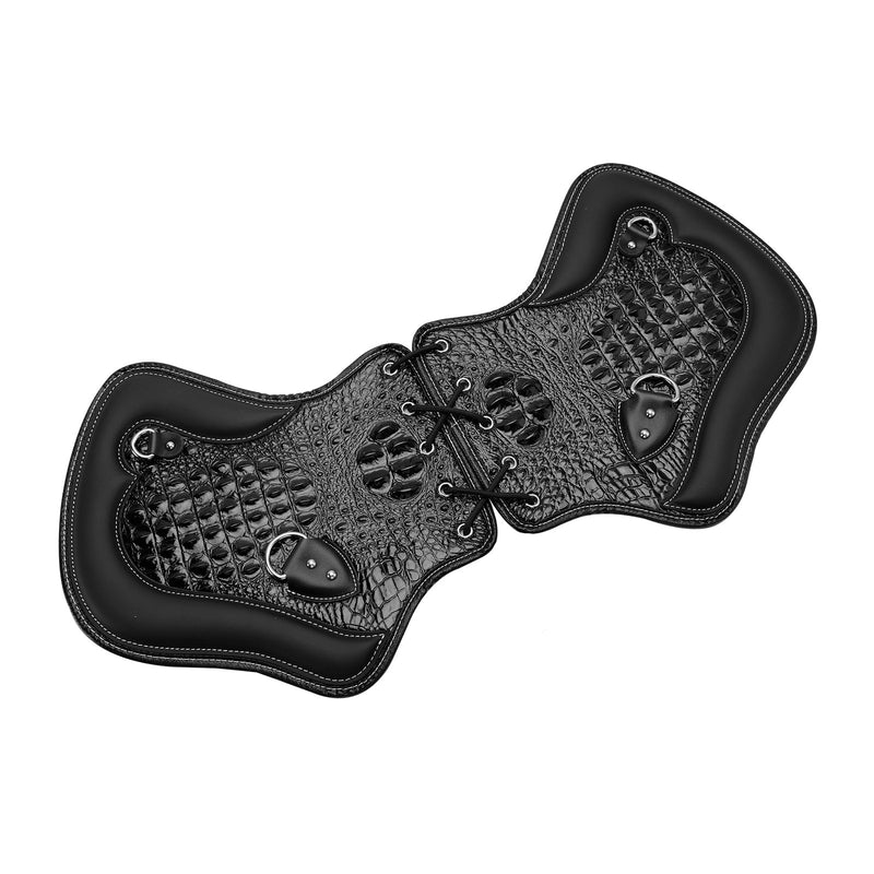 1985–2017 Touring, Softail, Dyna oder Sportster Bikes Paar CNC Hitzeschild Sattelschutz Schwarzbraun