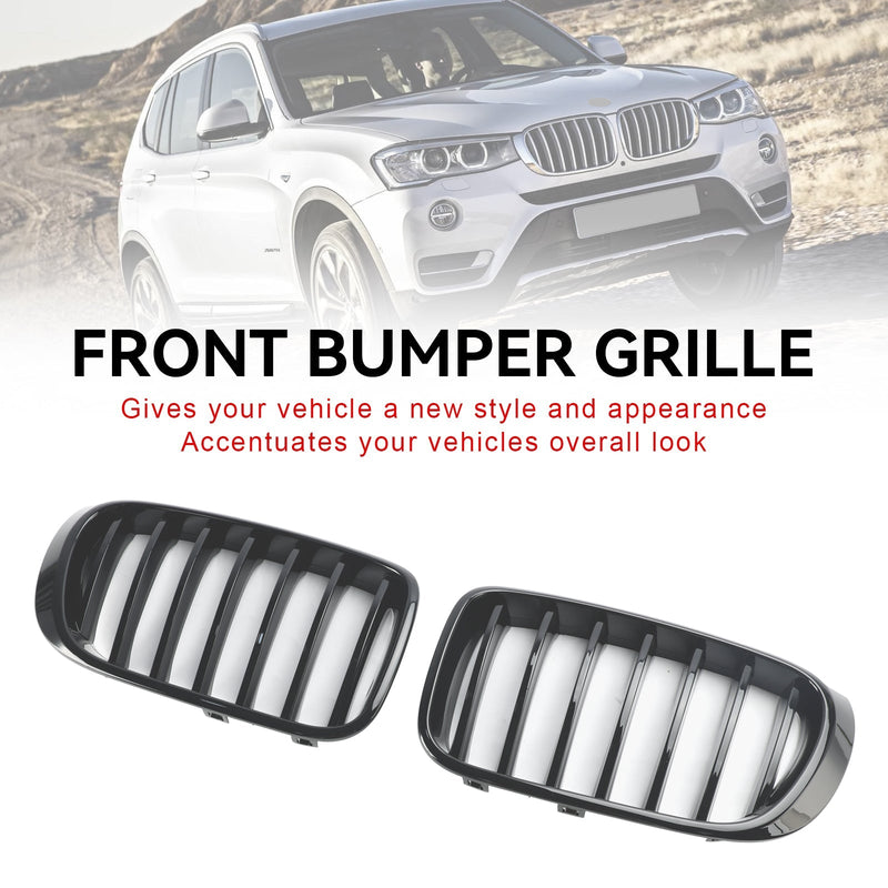 2014-2017 BMW X3 F25 Facelift Gloss Black Front Bumper Nyre Grill 51117338571