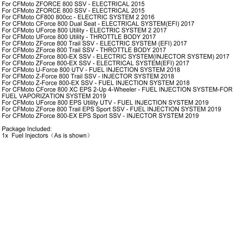 0800-171100 Kraftstoffinjektor für CFMOTO X8 800 CForce UForce Zforce 800-EX 12-19