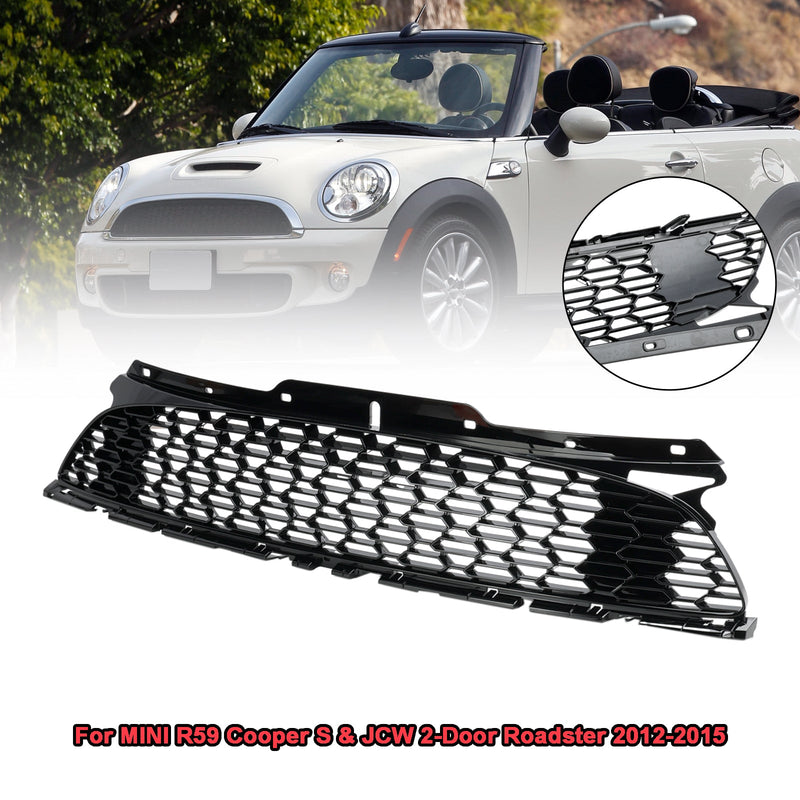 2007-2013 Mini R56 Cooper S i JCW 3-drzwiowy hatchback czarny błyszczący grill przedniego zderzaka