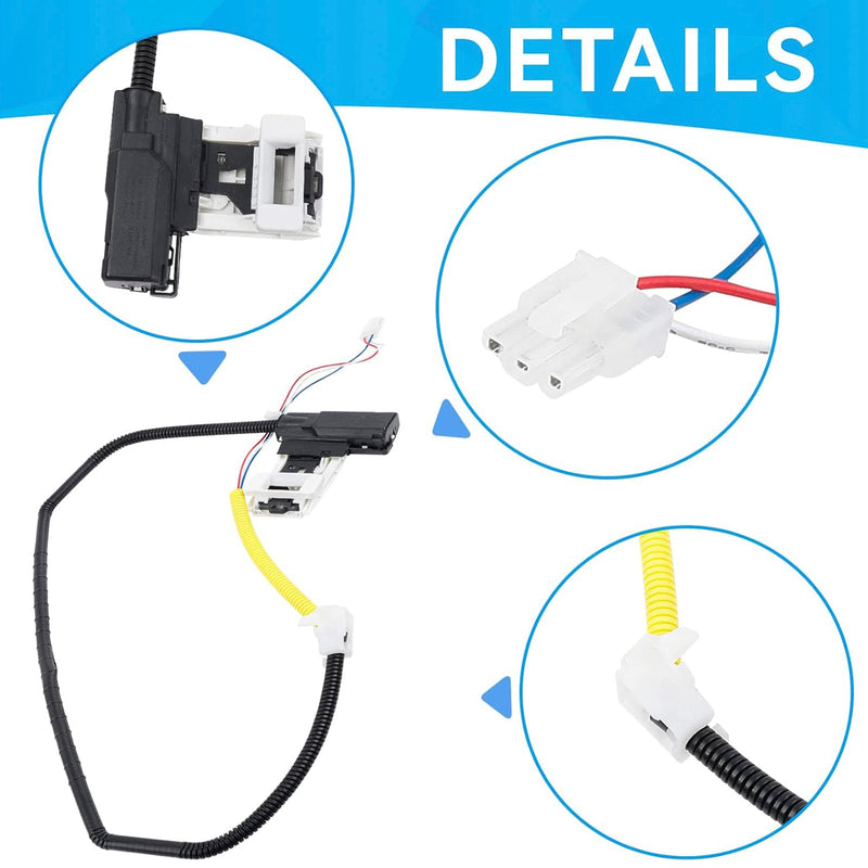 W11307244  W10682535 Pesukoneen kannen lukko ja W10837741 Kannen pysäytin Maytagille