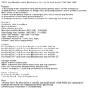 Türdichtungssatz für die Vordertüren des Ford F250 (1987–1996), 8-teilig