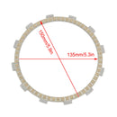 1997-1998 Honda CBR1100XX Blackbird Clutch Friction Disc Set 22201-Mat-000