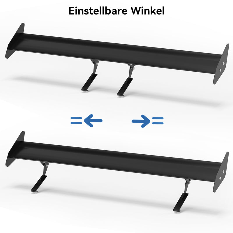 Universal Hatch Alumínio Ajustável GT Asa Traseira Spoiler Preto 14 #