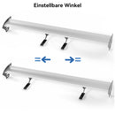 Alerón trasero de aluminio ajustable para escotilla universal GT, color plateado, 15