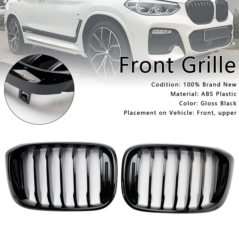 2018-2021 BMW X4 G02 X3 G01 G08 Grade frontal preta brilhante Grade de malha 51138469959