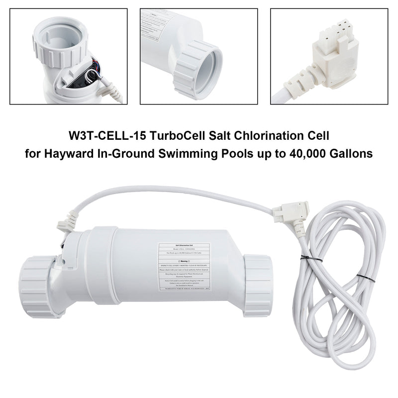 W3T-CELL-15 TurboCell suolakloorauskenno sopii Haywardiin jopa 40 000 gallonaan