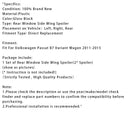 Glanz Schwarz Paar Hinten Fenster Seite Flügel Spoiler Für VW Passat B7 Wagon 11-15