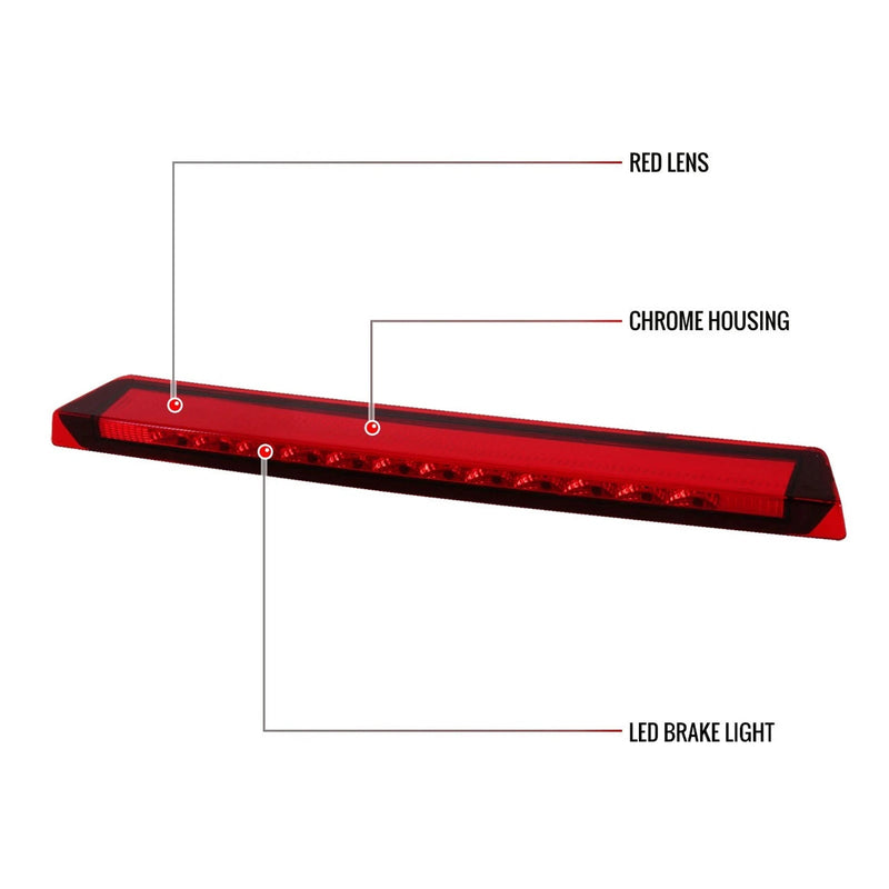 1999–2004 Ford Mustang V6/GT Helle LED rot 3. dritte Bremsleuchte Stop Lampe