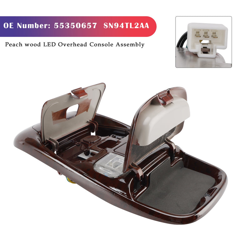 1998-2002 Dodge Ram 3500 Front LED Overhead Console Peach wood  SN94TL2AA 5013618AA