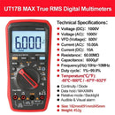 UT17B MAX Digitalmultimeter DC/AC-Funktionsumschaltung C/V/I/R-Messung