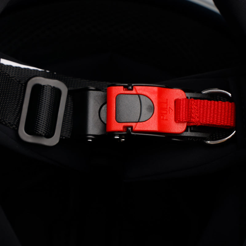 Prick motorcykelhjälm för vuxna, gata, integrerad hjälm, röd/svart