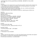 2003-2006 Volvo XC90 Links+Rechts Rücklicht Nebelscheinwerfer Reflektor 8693008 8693009