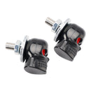 4x Motorrad Fahrrad Kunststoff Schwarz Schädel Nummernschild Bolzen Auf Schraube Auf Rahmen Mutter