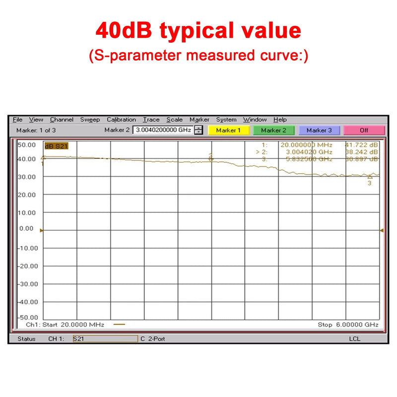 10M-6GHz HF-Verst?rker 10dB 20dB 30dB 40dB High Gain Treiber Empfangsverst?rker