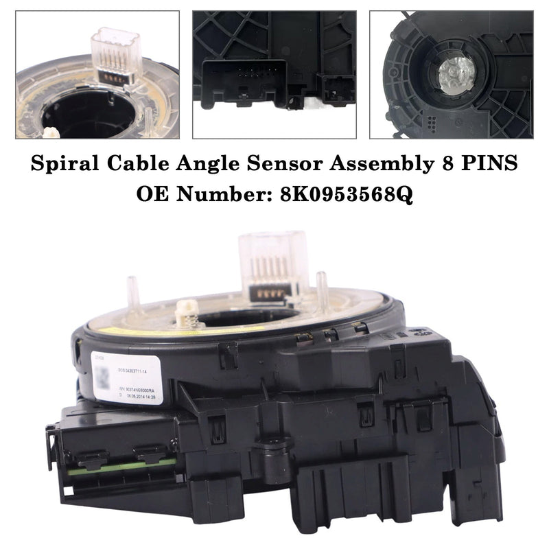 2009-2016 Audi A4 Spiral Cable Angle Sensor Assembly 8 PINS 8K0953568Q
