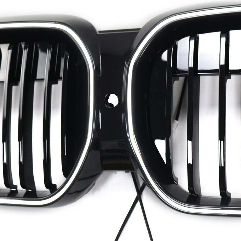 2022-2024 BMW IX3 G08 LCI Double-Amelle-munuaisten säleikkö, musta