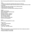 1988-1992 Toyota Land Cruiser 4.0L Air Mass Knife MAF AFM 22250-6101010