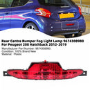 Nebelscheinwerfer hinten mittig, Teilenummer 9674308980, passend für Peugeot 208 Schrägheck (2012–2019)