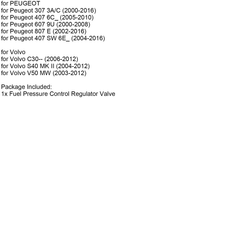 2004-2016 Citroën C5 RE_ Fuel Pressure Control Regulator Valve X39800300018Z