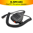 K-SM1602 Dual-PTT-Mikrofonlautsprecher für TK-220 TH-F6 RPV516A KG-UVD1P PX-666