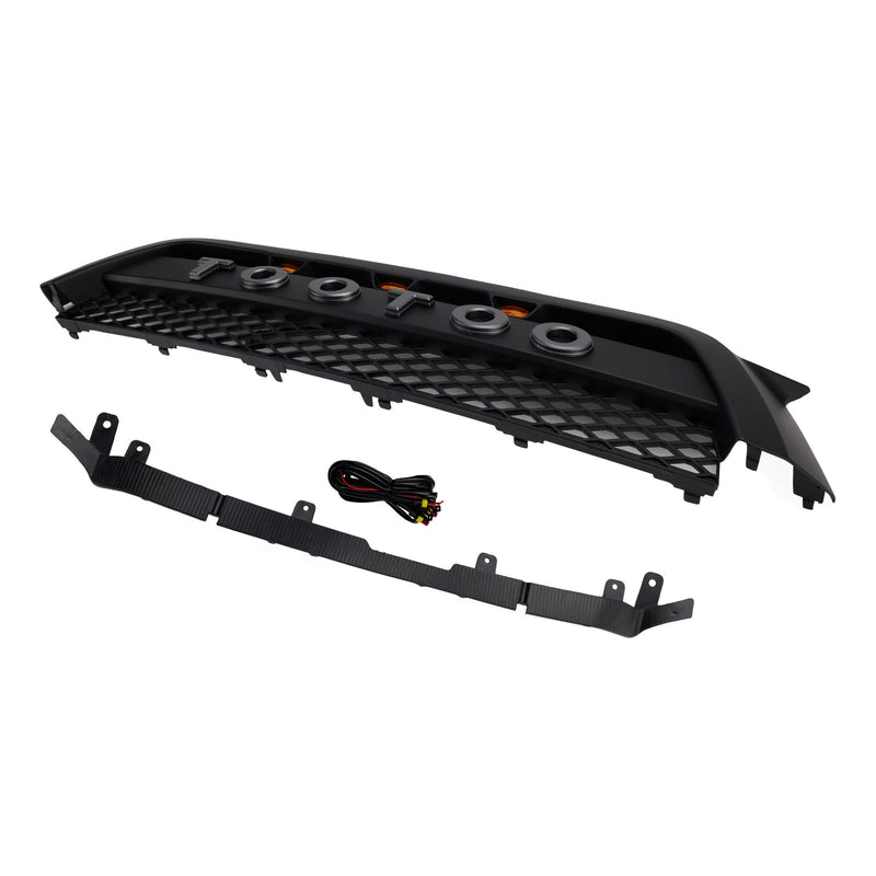 TRD Pro Style Frontstoßstangengrill passend für Toyota 4Runner 2010-2013, Mattschwarz
