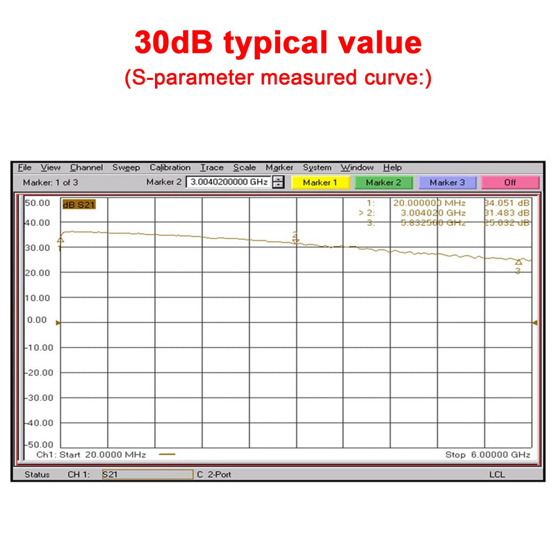 10M-6GHz HF-Verst?rker 10dB 20dB 30dB 40dB High Gain Treiber Empfangsverst?rker