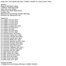 Left Front Doors Lock Cylinder W/2 Keys 13590041 7022907 For Chevy Camaro Tahoe