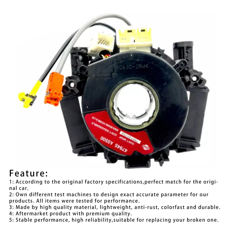 2004-2008 Nissan Maxima urfjeder + styrevinkelsensor 47945-AS500 47945AS500