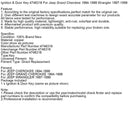 Zünd- und Türschlüssel 4746316 für Jeep Grand Cherokee 1994-1998 und Wrangler 97-99