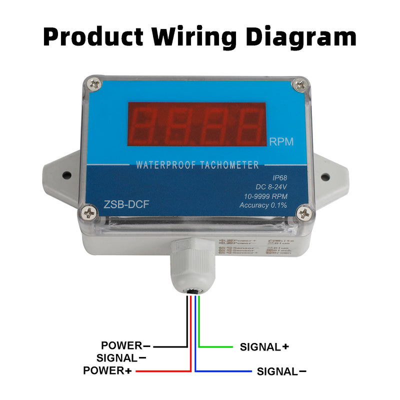 Kit anti-interferência de velocímetro à prova d'água DC 8-24V