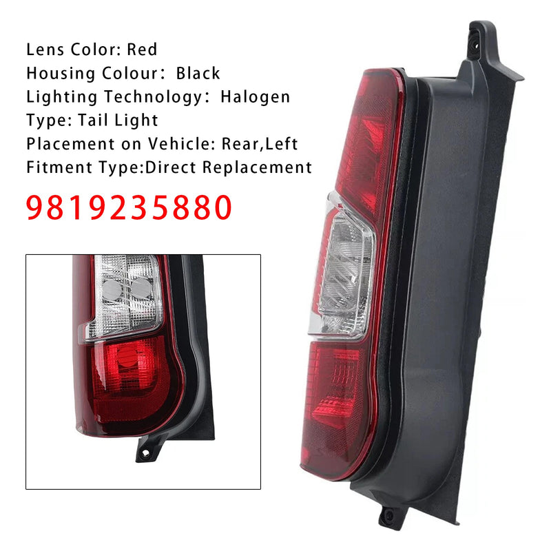 2018–2023 Peugeot Partner linke Seite Rücklicht Rückleuchte 9819235880