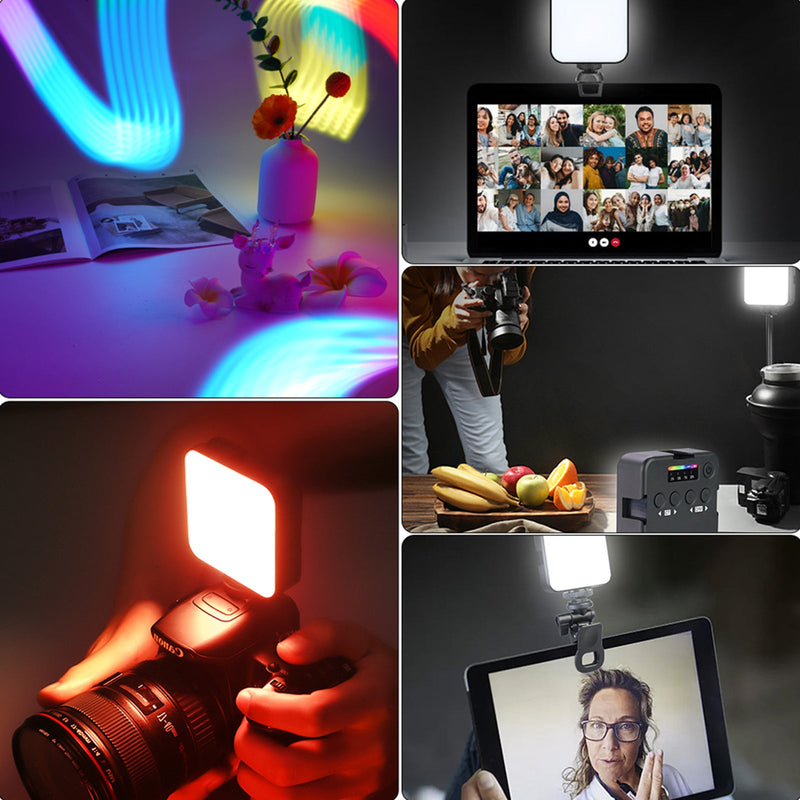 T64 RGB LED video světlo výplňové světlo Video fotografie Plně barevné LED výplňové světlo