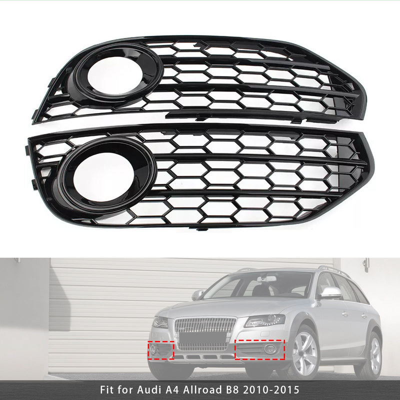 2010–2015 Audi A4 Allroad B8 Base Front Base Honeycomb nevoeiro Cooler Grille Tampa preta
