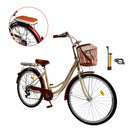 7 Speed ​​​​26" Spoke Wheel Cruiser Bicycle Naisten Polkupyörän Tyttöjen City Bike Cream