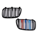2 Stück Frontstoßstangengrill in Hochglanzschwarz passend für BMW X3 E83 2007-2010 LCI