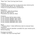 Bakre baksätes kåpa till Honda CB750 CB400F CB500F CBR400R CBR500R 22-23 Vit