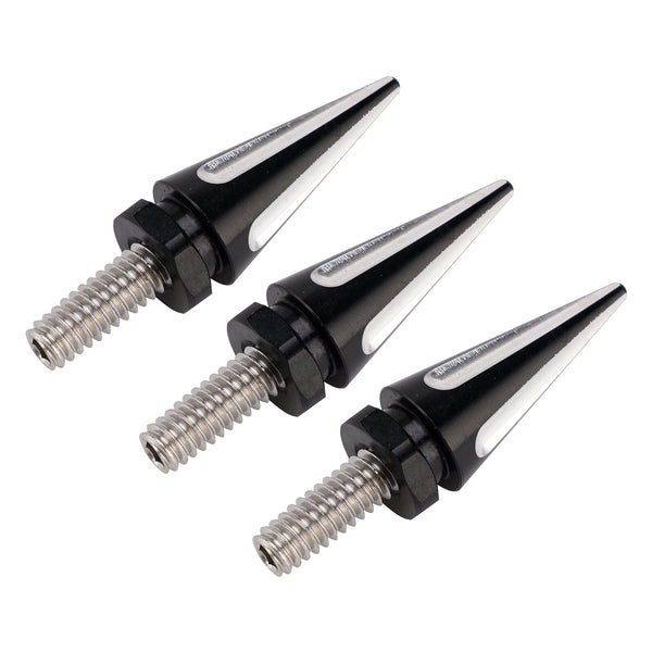 3x Schwarze Spike-Windschutzscheibenbolzen für Street Glide Electra Glide Touring &#39;96-&#39;13