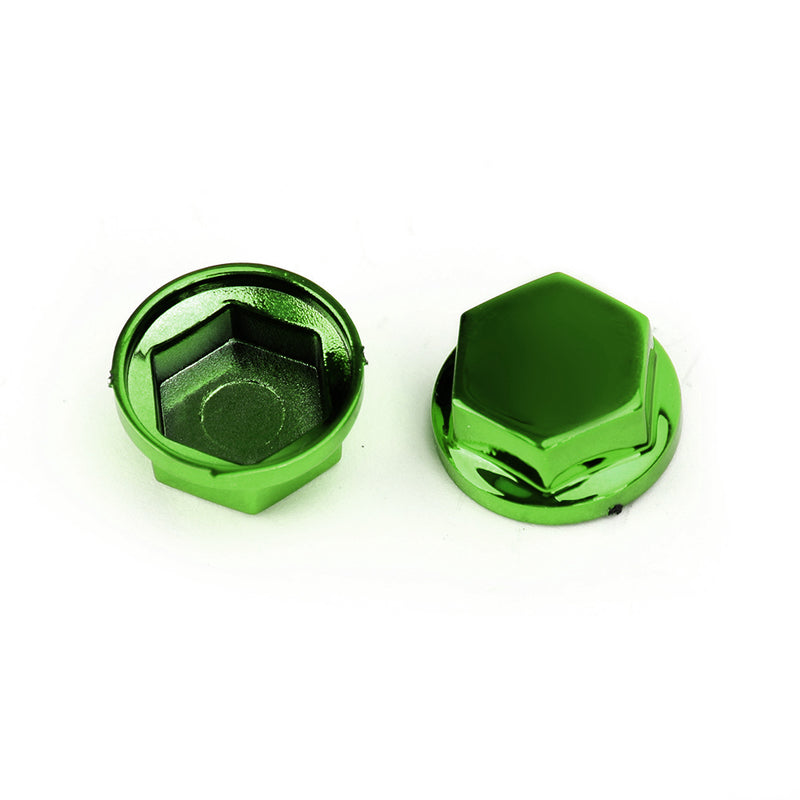 30 tapas protectoras para tornillos, tapa para tornillos hexagonales, color verde, apto para Kawasaki